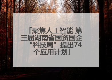 聚焦人工智能 第三届湖南省国资国企“科技周”提出74个应用计划