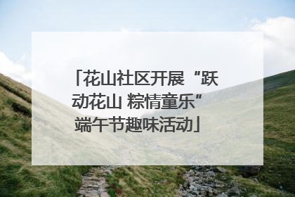 花山社区开展“跃动花山 粽情童乐”端午节趣味活动