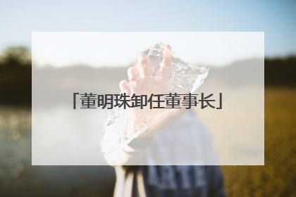 董明珠卸任董事长