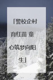 警校企村育红苗 童心筑梦向阳生