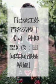 记录江苏百名劳模｜《同一种仰望》⑤：田间车间都是希望