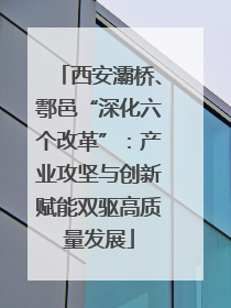 西安灞桥、鄠邑“深化六个改革”:产业攻坚与创新赋能双驱高质量发展