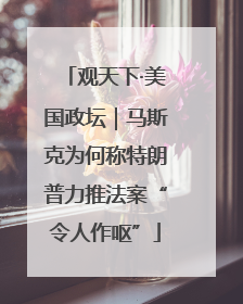 观天下·美国政坛｜马斯克为何称特朗普力推法案“令人作呕”