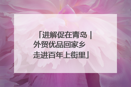 进解促在青岛｜外贸优品回家乡 走进百年上街里