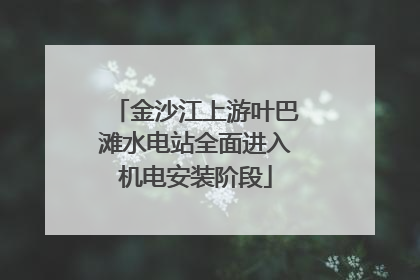 金沙江上游叶巴滩水电站全面进入机电安装阶段