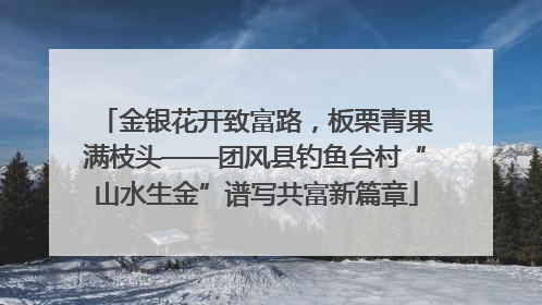金银花开致富路，板栗青果满枝头——团风县钓鱼台村“山水生金”谱写共富新篇章