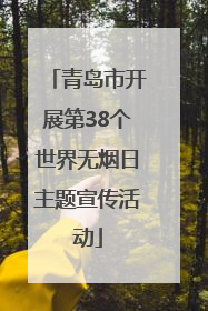 青岛市开展第38个世界无烟日主题宣传活动