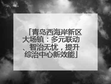 青岛西海岸新区大场镇：多元联动、智治无忧，提升综治中心新效能