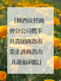 陕西交控商界分公司携手共青团商洛市委走进商洛市儿童福利院