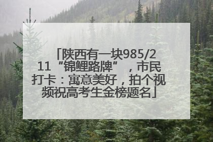 陕西有一块985/211“锦鲤路牌”，市民打卡：寓意美好，拍个视频祝高考生金榜题名