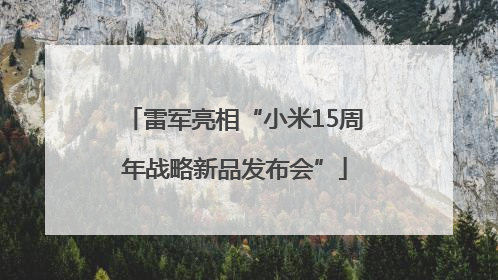 雷军亮相“小米15周年战略新品发布会”