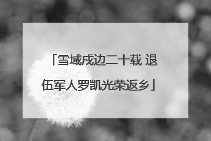 雪域戍边二十载 退伍军人罗凯光荣返乡