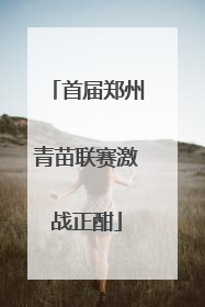 首届郑州青苗联赛激战正酣