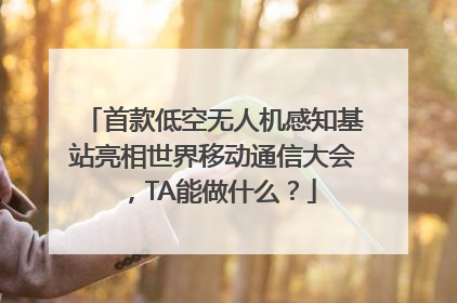 首款低空无人机感知基站亮相世界移动通信大会，TA能做什么？