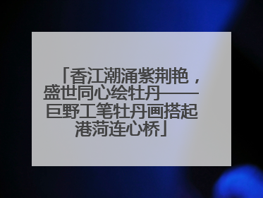 香江潮涌紫荆艳，盛世同心绘牡丹——巨野工笔牡丹画搭起港菏连心桥