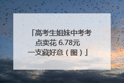 高考生姐妹中考考点卖花 6.78元一支藏好意（图）