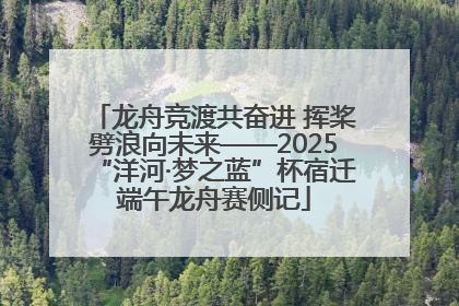 龙舟竞渡共奋进 挥桨劈浪向未来——2025“洋河·梦之蓝”杯宿迁端午龙舟赛侧记