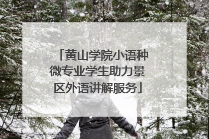 黄山学院小语种微专业学生助力景区外语讲解服务