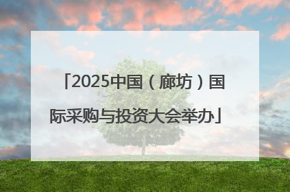 2025中国（廊坊）国际采购与投资大会举办