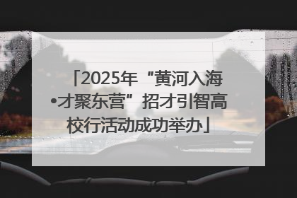 2025年“黄河入海•才聚东营”招才引智高校行活动成功举办