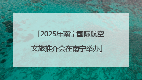 2025年南宁国际航空文旅推介会在南宁举办