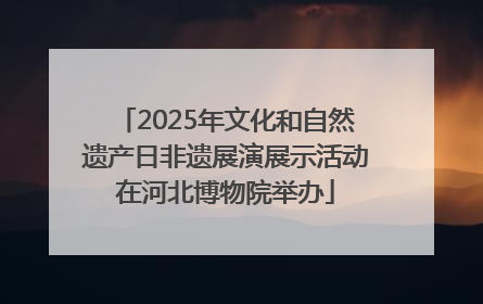 2025年文化和自然遗产日非遗展演展示活动在河北博物院举办