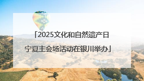 2025文化和自然遗产日宁夏主会场活动在银川举办