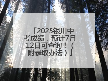 2025银川中考成绩，预计7月12日可查询！（附录取办法）